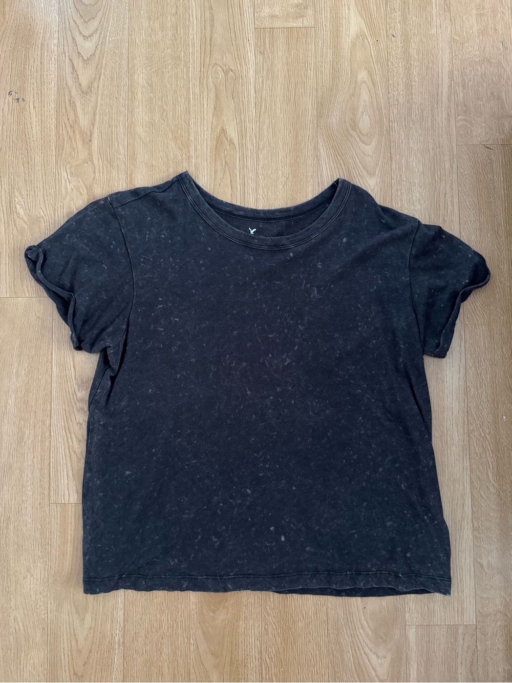 American Eagle - Washed Black Crewneck Tee